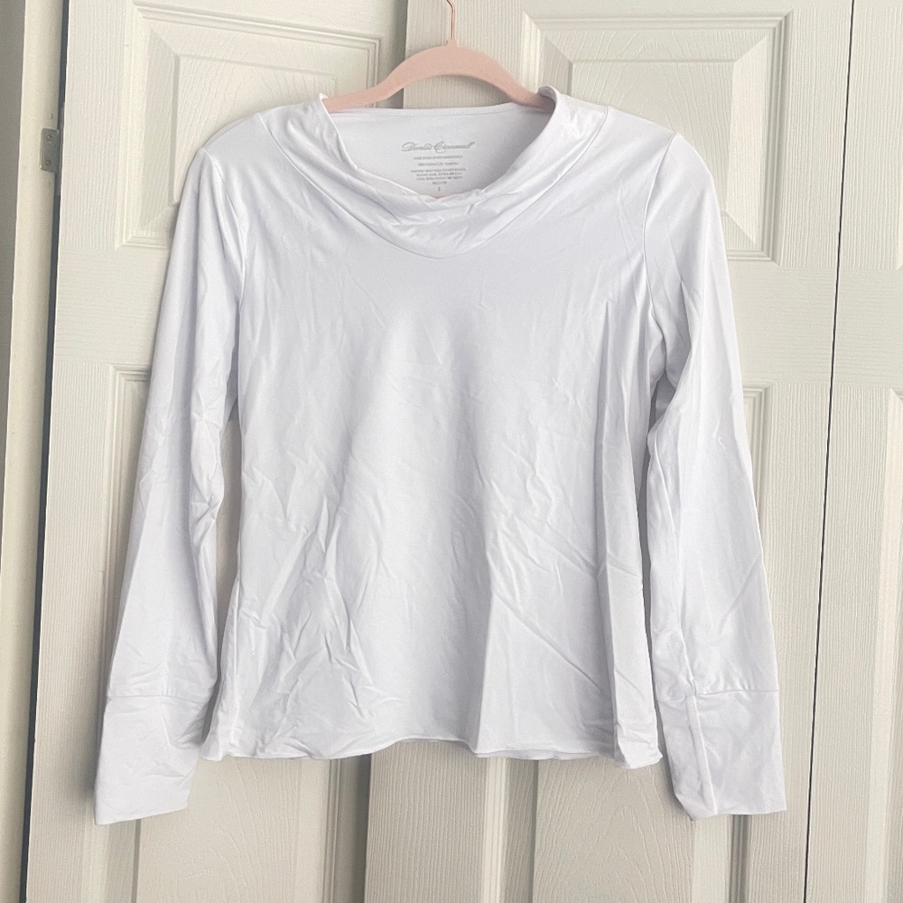 Denise Cronwall women's white long sleeve USA Nylon Spandex.        D